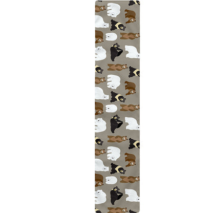 Cute Bear Pattern Print Table Runner