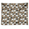 Cute Bear Pattern Print Tapestry