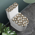 Cute Bear Pattern Print Toilet Lid And Tank Cover Set