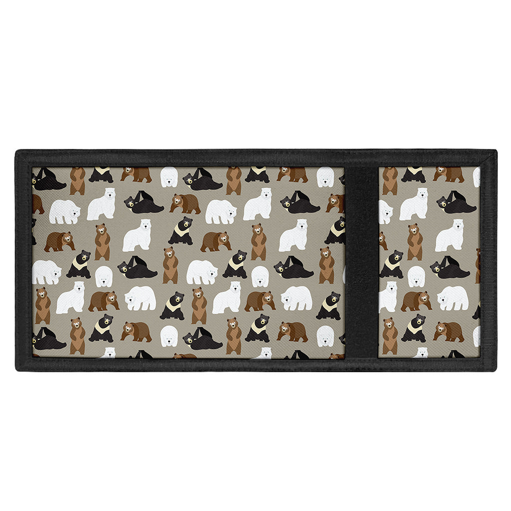 Cute Bear Pattern Print Trifold Wallet