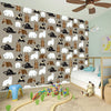 Cute Bear Pattern Print Wall Sticker