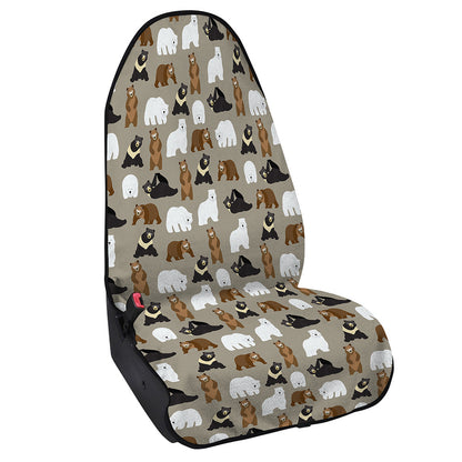 Cute Bear Pattern Print Waterproof Car Seat Cover