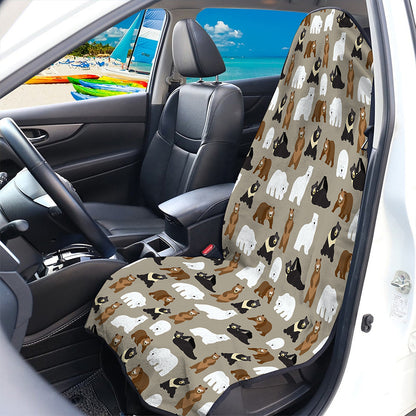 Cute Bear Pattern Print Waterproof Car Seat Cover