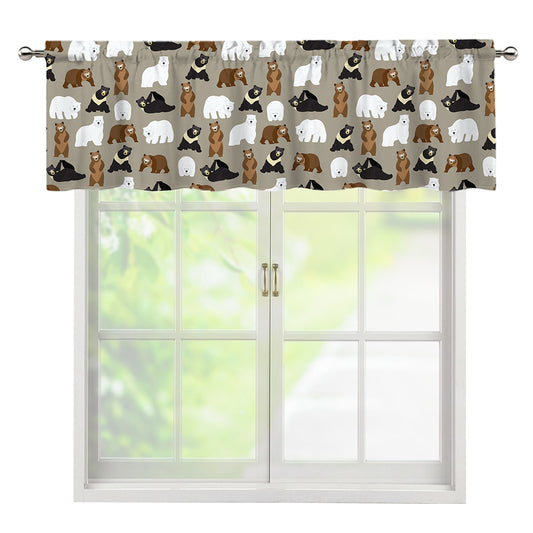 Cute Bear Pattern Print Window Valance