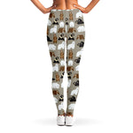 Cute Bear Pattern Print Women's Leggings