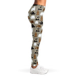 Cute Bear Pattern Print Women's Leggings