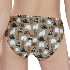 Cute Bear Pattern Print Women's Panties