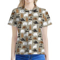 Cute Bear Pattern Print Women's Polo Shirt