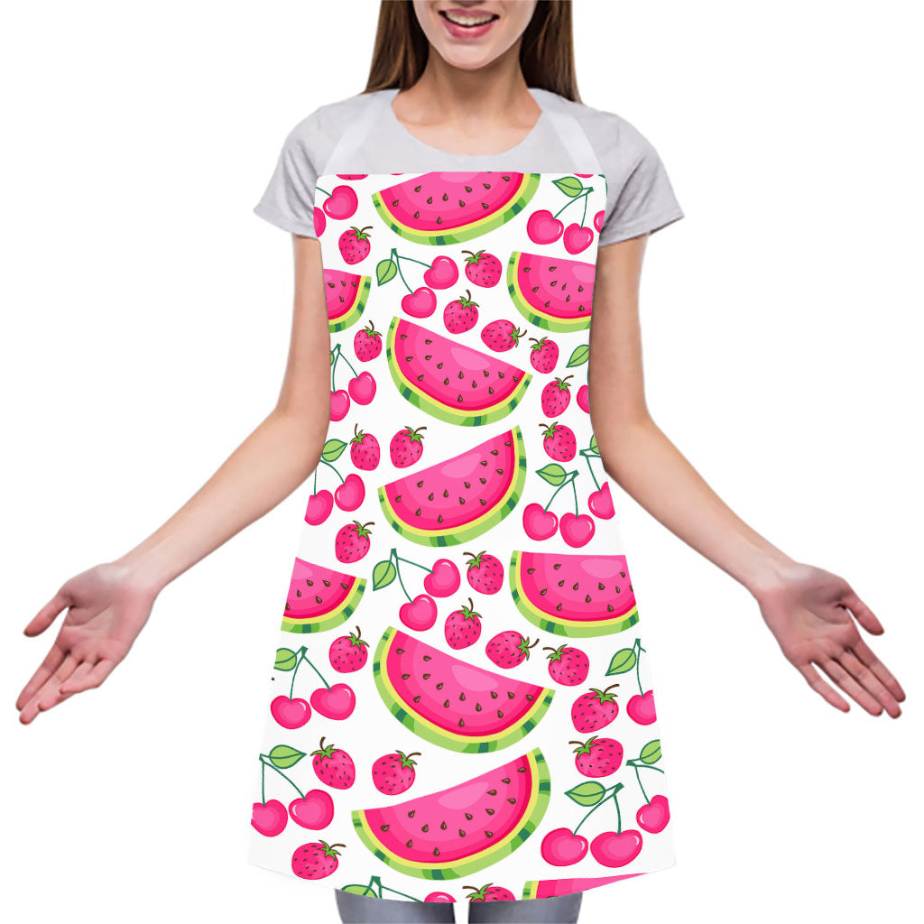 Cute Berry Watermelon Pattern Print Adjustable Apron