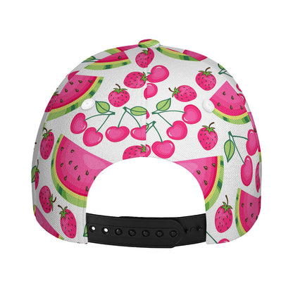 Cute Berry Watermelon Pattern Print Baseball Cap