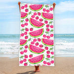 Cute Berry Watermelon Pattern Print Beach Towel