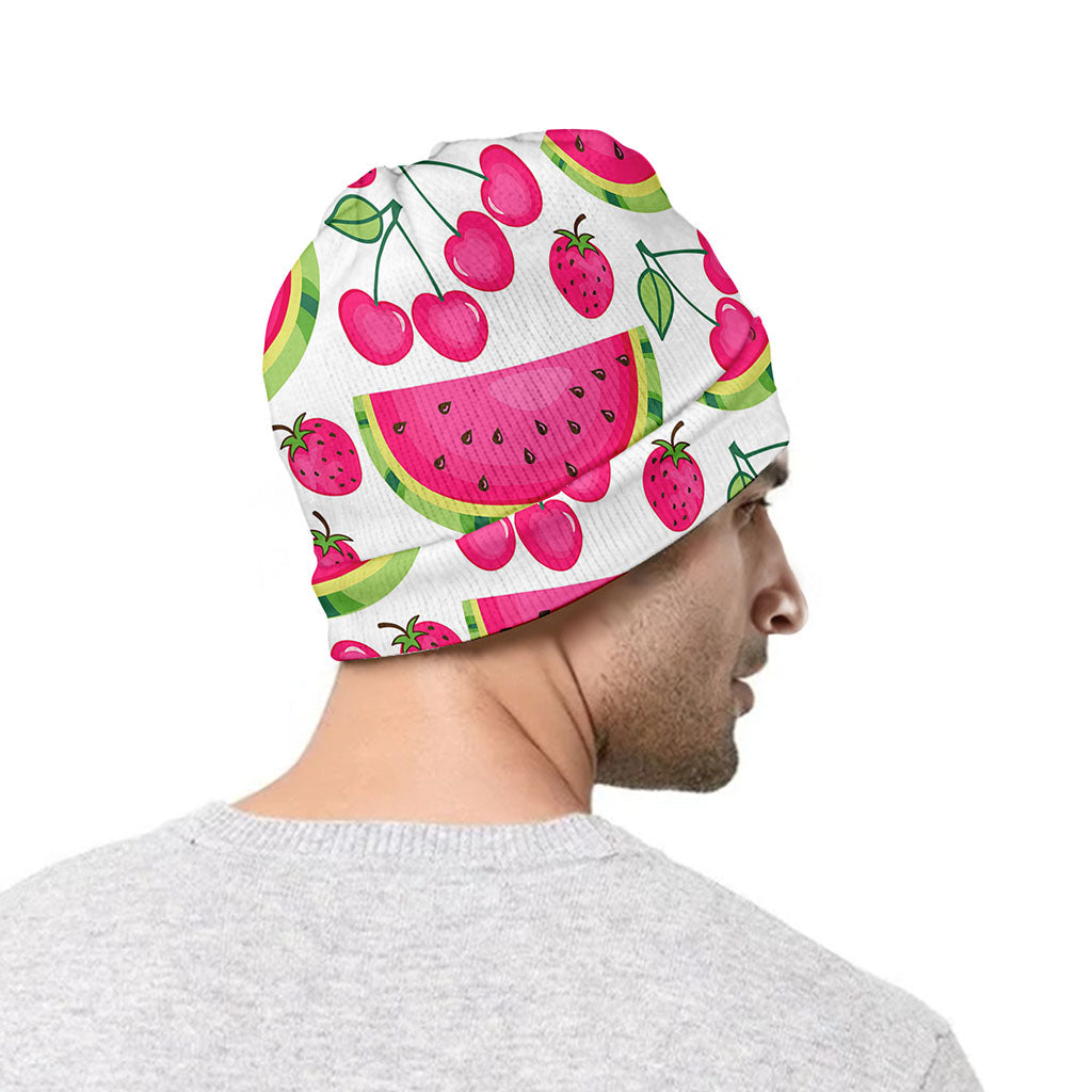 Cute Berry Watermelon Pattern Print Beanie