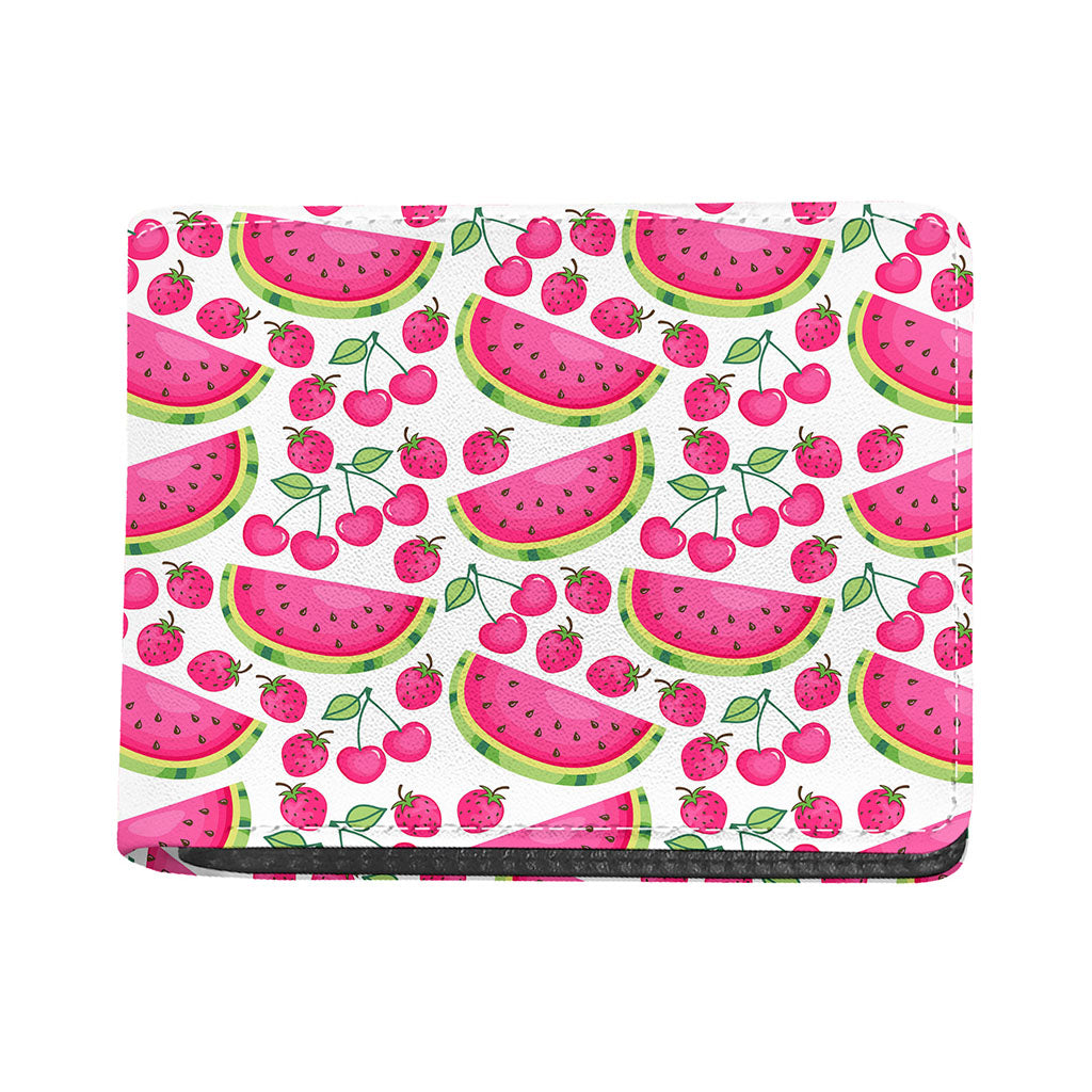 Cute Berry Watermelon Pattern Print Bifold Wallet