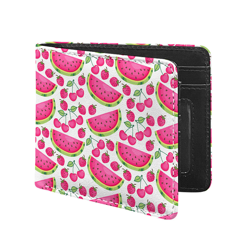 Cute Berry Watermelon Pattern Print Bifold Wallet