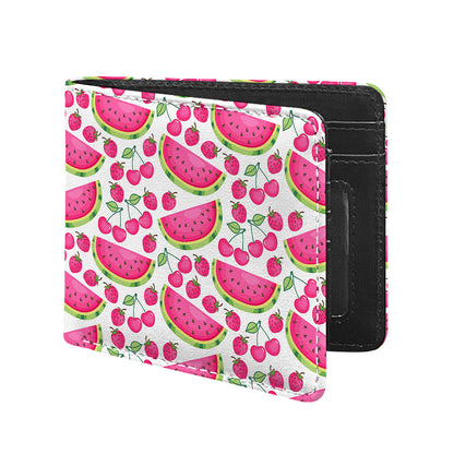 Cute Berry Watermelon Pattern Print Bifold Wallet