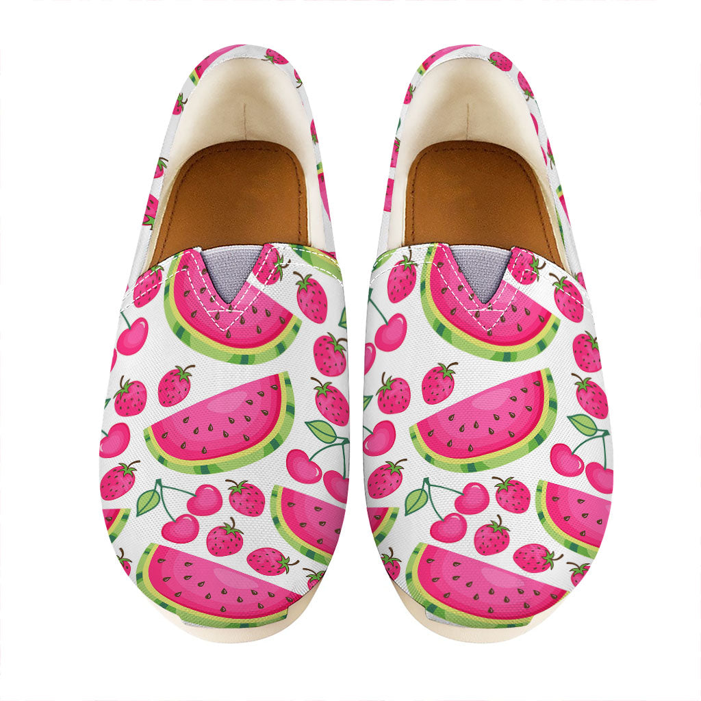 Cute Berry Watermelon Pattern Print Casual Shoes