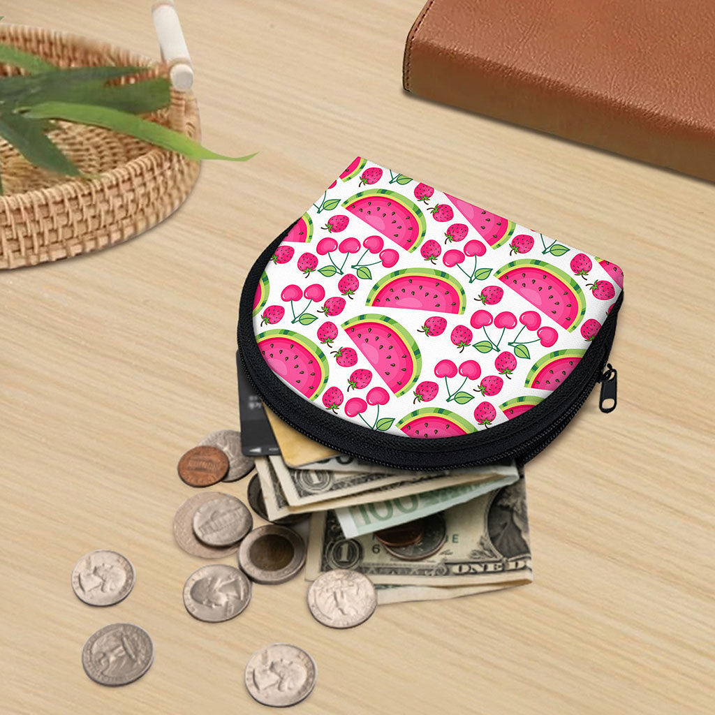 Cute Berry Watermelon Pattern Print Coin Purse