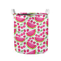 Cute Berry Watermelon Pattern Print Collapsible Laundry Basket