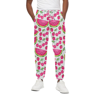 Cute Berry Watermelon Pattern Print Cotton Pants