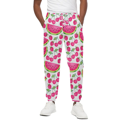 Cute Berry Watermelon Pattern Print Cotton Pants
