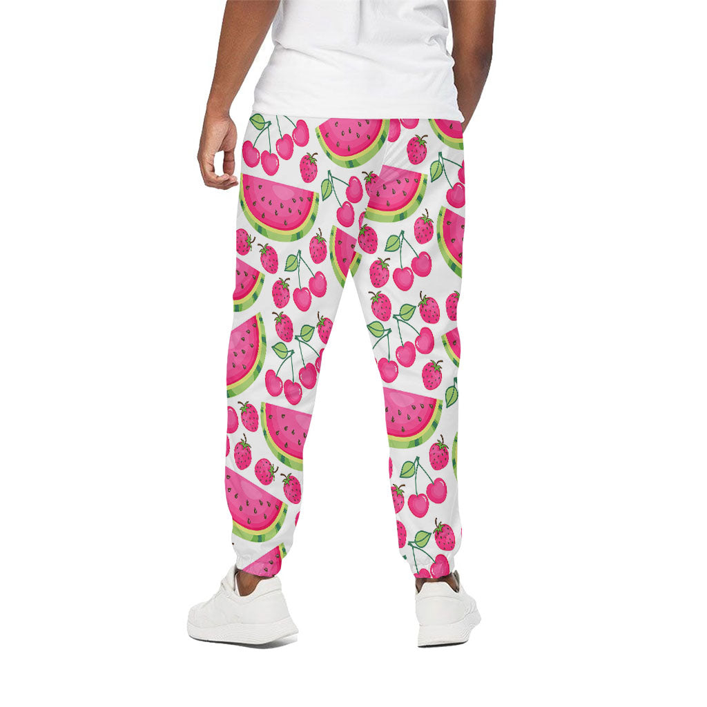 Cute Berry Watermelon Pattern Print Cotton Pants