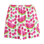 Cute Berry Watermelon Pattern Print Cotton Shorts