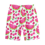 Cute Berry Watermelon Pattern Print Cotton Shorts