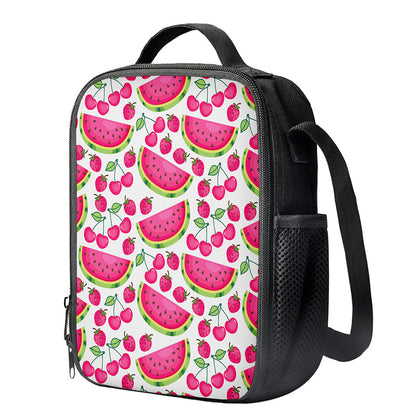 Cute Berry Watermelon Pattern Print Crossbody Lunch Bag