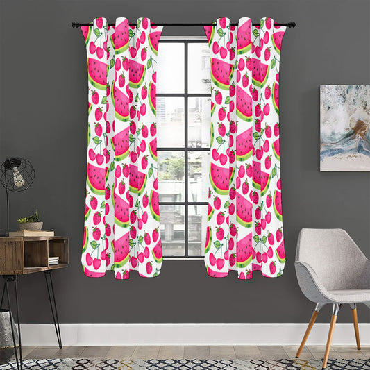 Cute Berry Watermelon Pattern Print Curtain