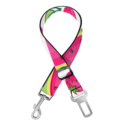 Cute Berry Watermelon Pattern Print Dog Seat Belt