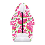 Cute Berry Watermelon Pattern Print Dog Zip Up Hoodie