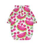 Cute Berry Watermelon Pattern Print Dog Zip Up Hoodie