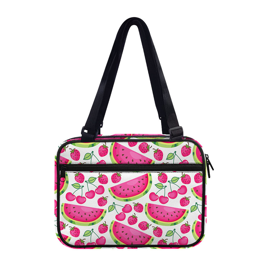 Cute Berry Watermelon Pattern Print Double Strap Bible Bag
