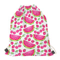 Cute Berry Watermelon Pattern Print Drawstring Bag