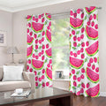 Cute Berry Watermelon Pattern Print Extra Wide Grommet Curtains