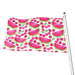 Cute Berry Watermelon Pattern Print Flag