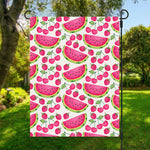 Cute Berry Watermelon Pattern Print Garden Flag