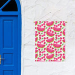 Cute Berry Watermelon Pattern Print Garden Flag