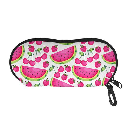 Cute Berry Watermelon Pattern Print Glasses Case