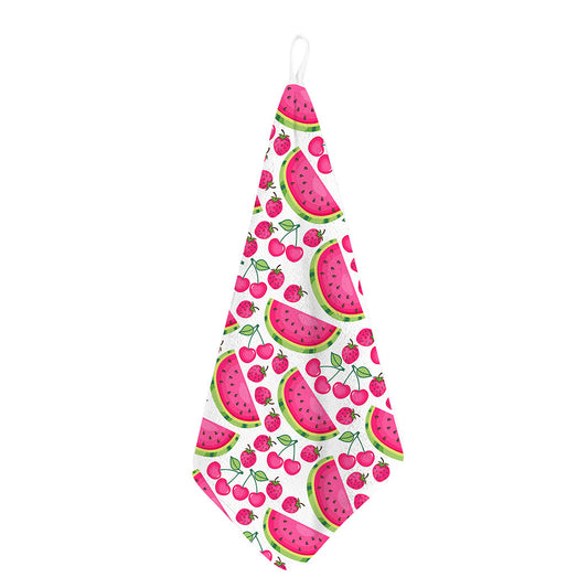 Cute Berry Watermelon Pattern Print Hand Towel