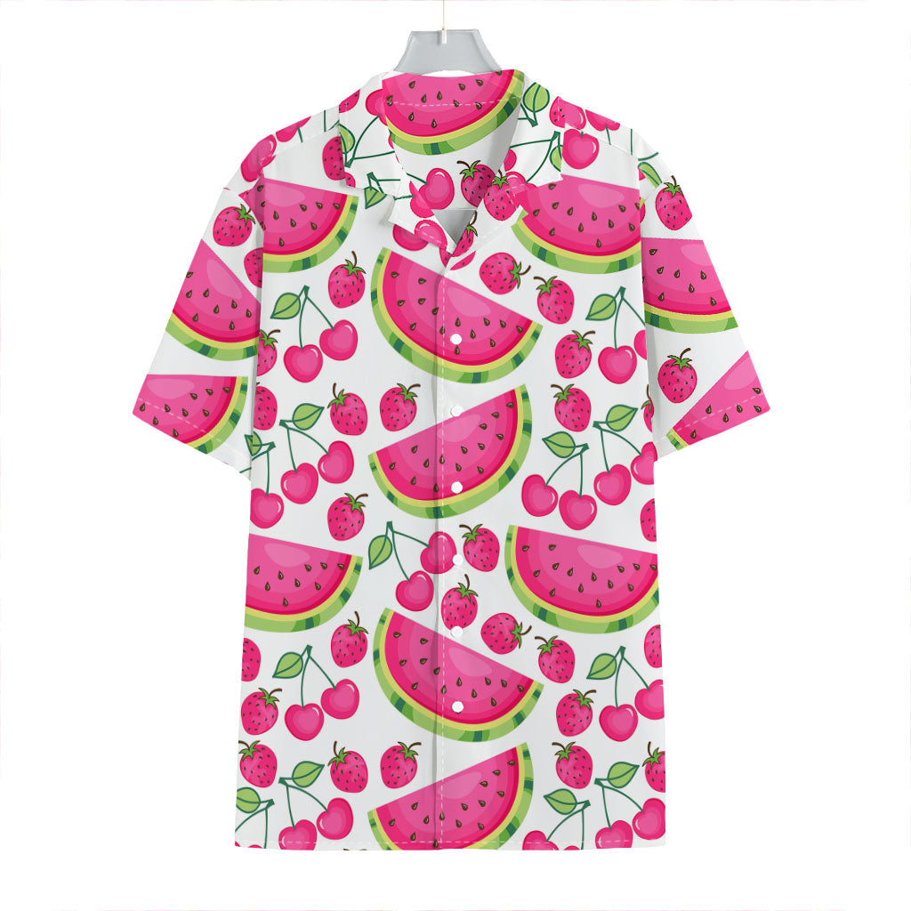 Cute Berry Watermelon Pattern Print Hawaiian Shirt