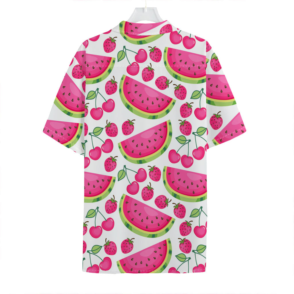 Cute Berry Watermelon Pattern Print Hawaiian Shirt