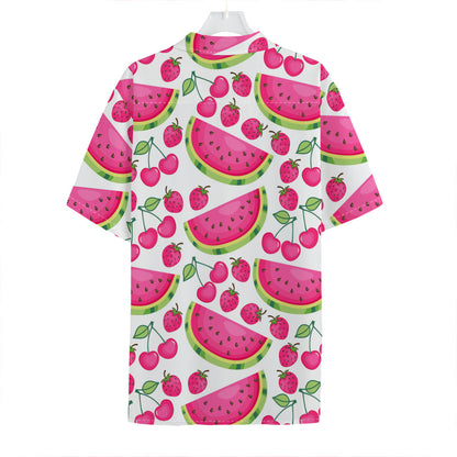 Cute Berry Watermelon Pattern Print Hawaiian Shirt