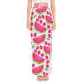 Cute Berry Watermelon Pattern Print High Slit Maxi Skirt