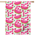 Cute Berry Watermelon Pattern Print House Flag