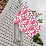Cute Berry Watermelon Pattern Print House Flag