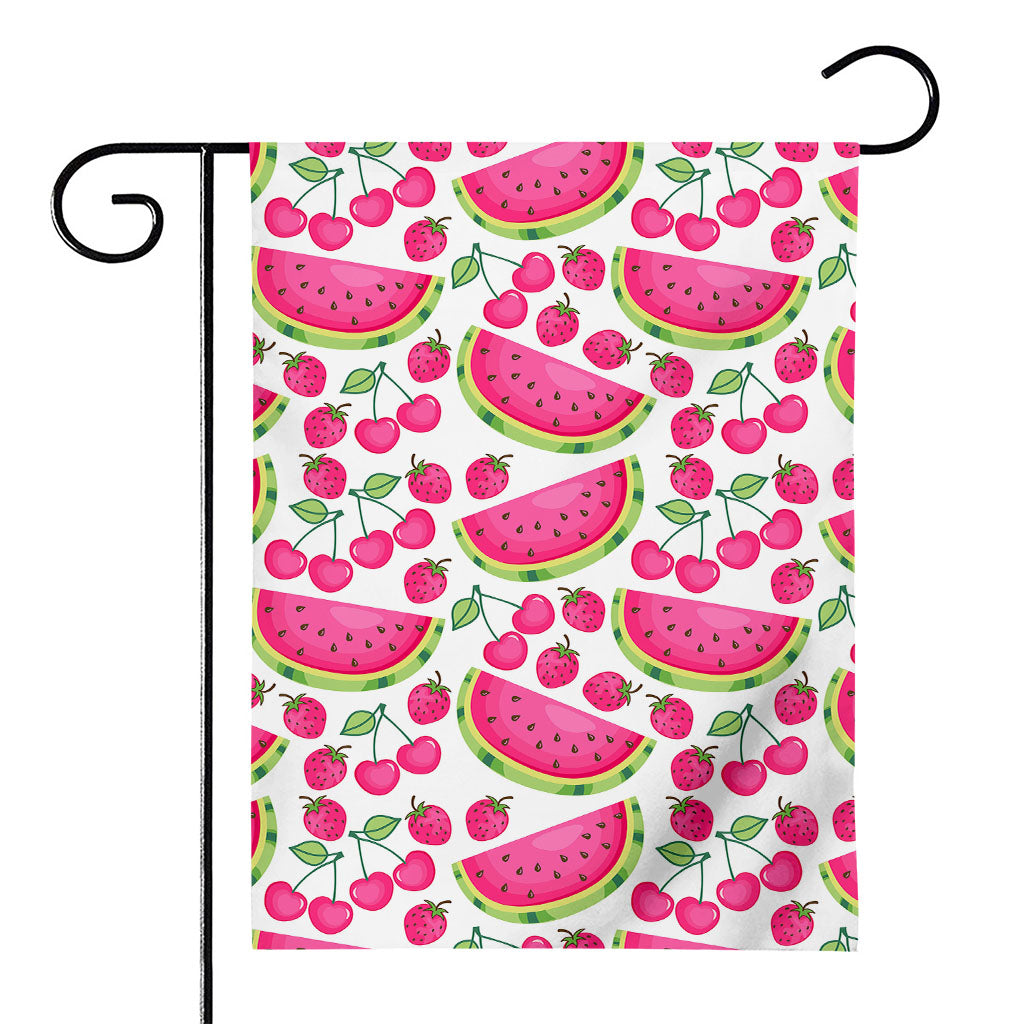 Cute Berry Watermelon Pattern Print House Flag