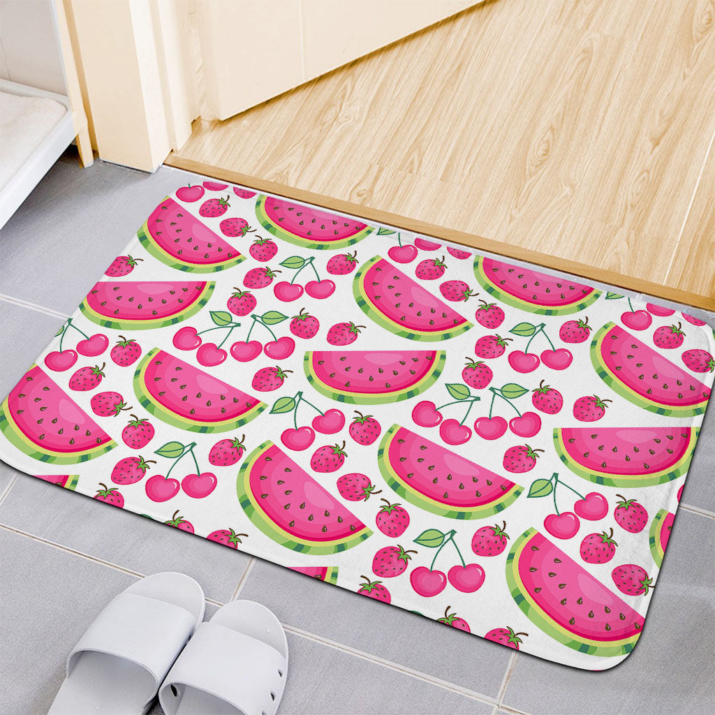 Cute Berry Watermelon Pattern Print Indoor Door Mat