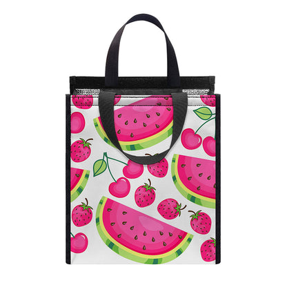 Cute Berry Watermelon Pattern Print Insulated Lunch Tote