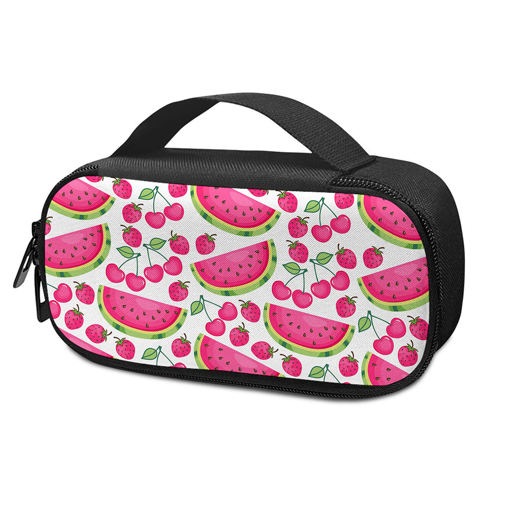 Cute Berry Watermelon Pattern Print Insulin Cooler Travel Case